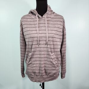 French Laundry The Sweatshirt Project Striped White Gray Sweatshirt Size Small